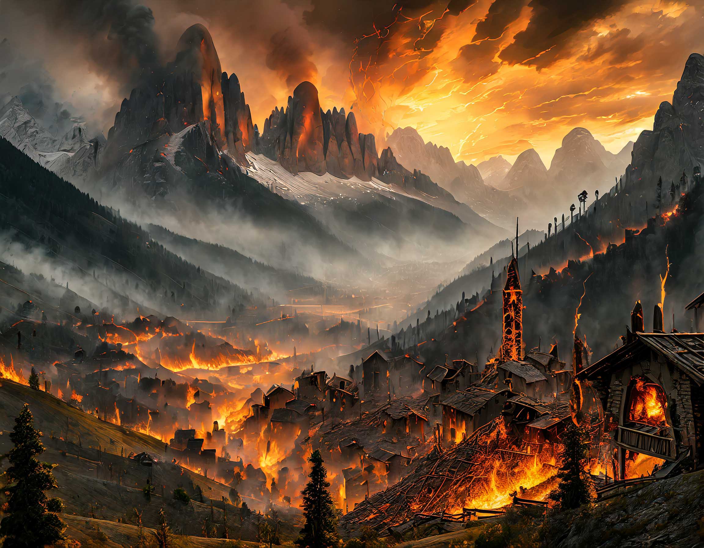 2036'da St. Magdalena, orman yangınlarından sonra